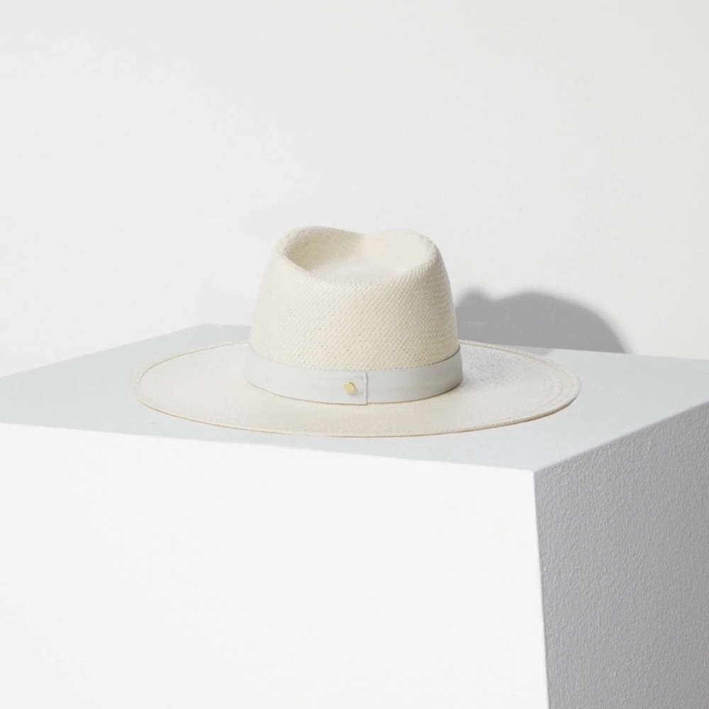 NEW Janessa Leone Zoe Packable Sun  Hat Bleach White Large